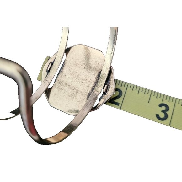 Chloe & Isabel Cuff Bracelet, Black Faceted Center Glass Stone, Pave Crystals - Picture 7 of 7